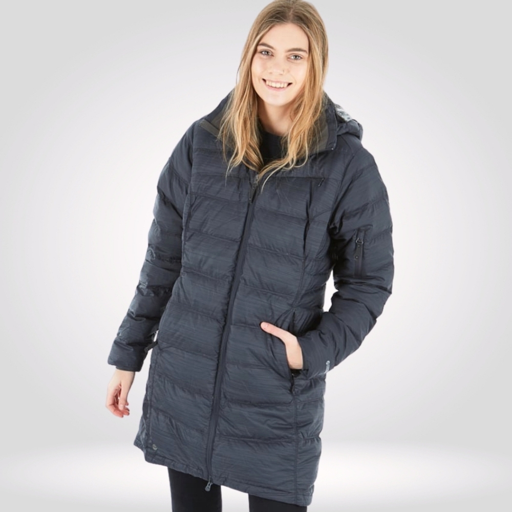 Outdoor Research Womens Fernie Down Parka Insulated Gray Winter Jacket Size M